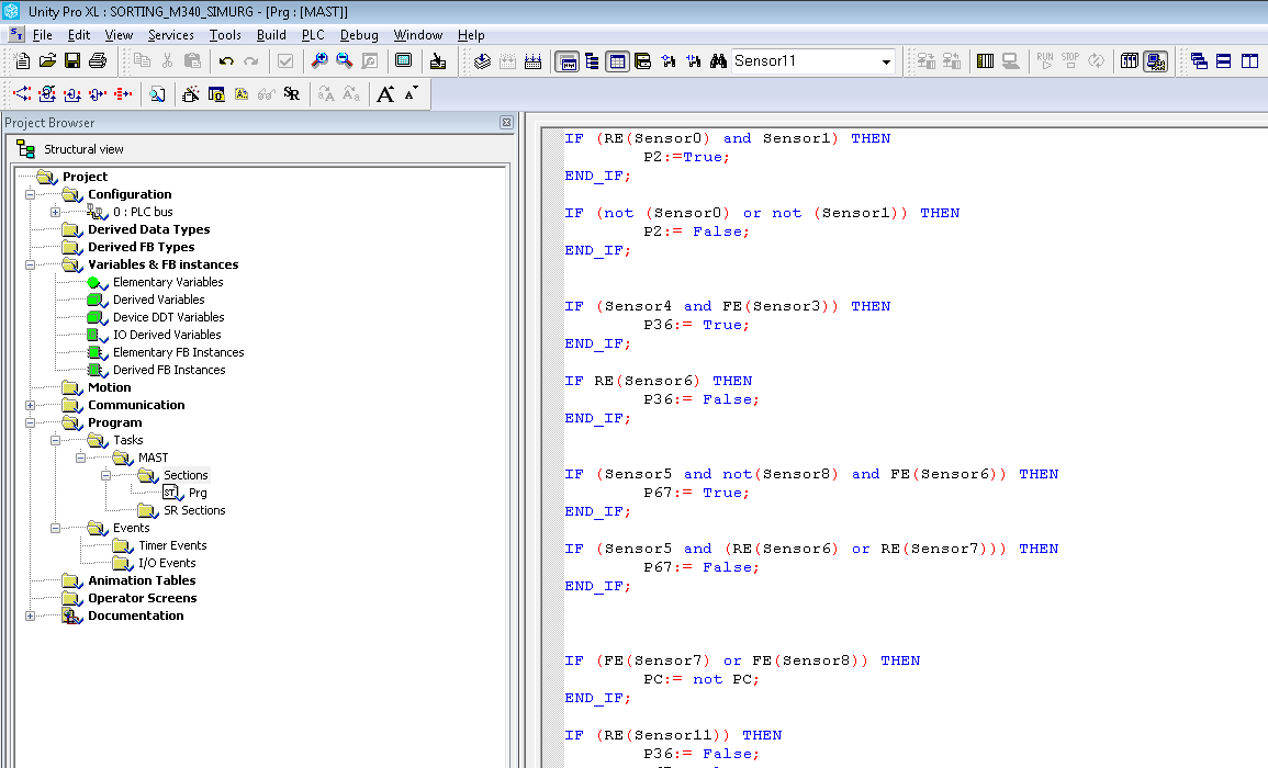 example program in stuctured text
